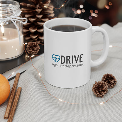 Drive Against Depression Ceramic Coffee Mug